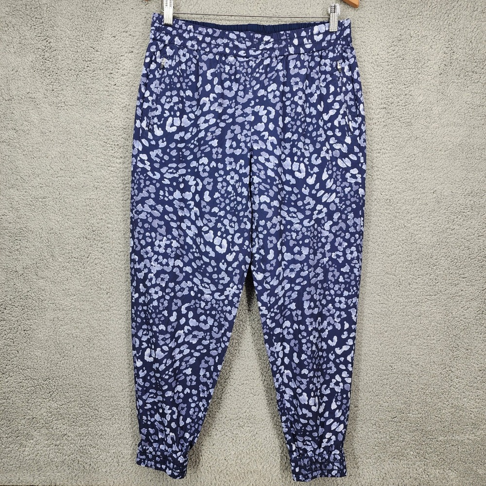 Tommy Bahama IslandZone Joggers Small Drawstring Lightweight Blue Leopard Pants